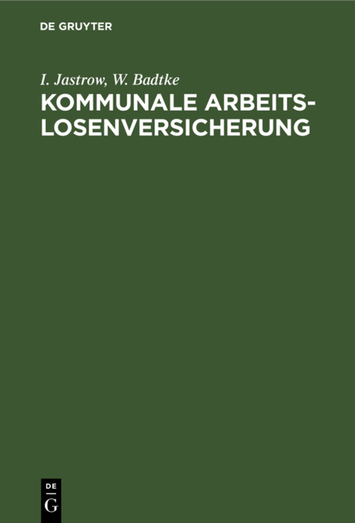 Kommunale Arbeitslosenversicherung