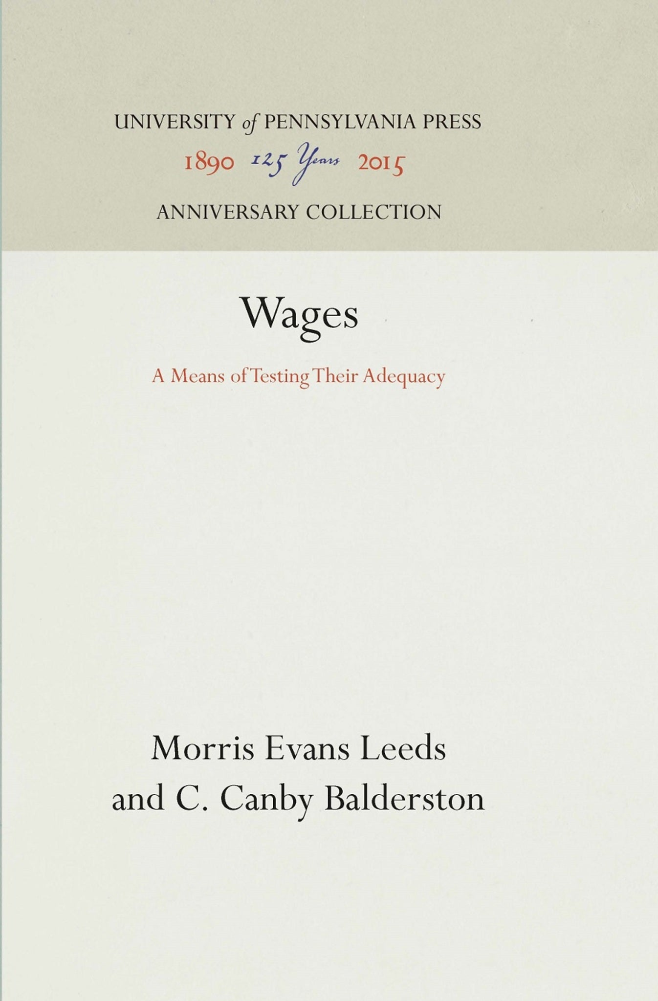 Cover image for Wages ISBN 9781512812794