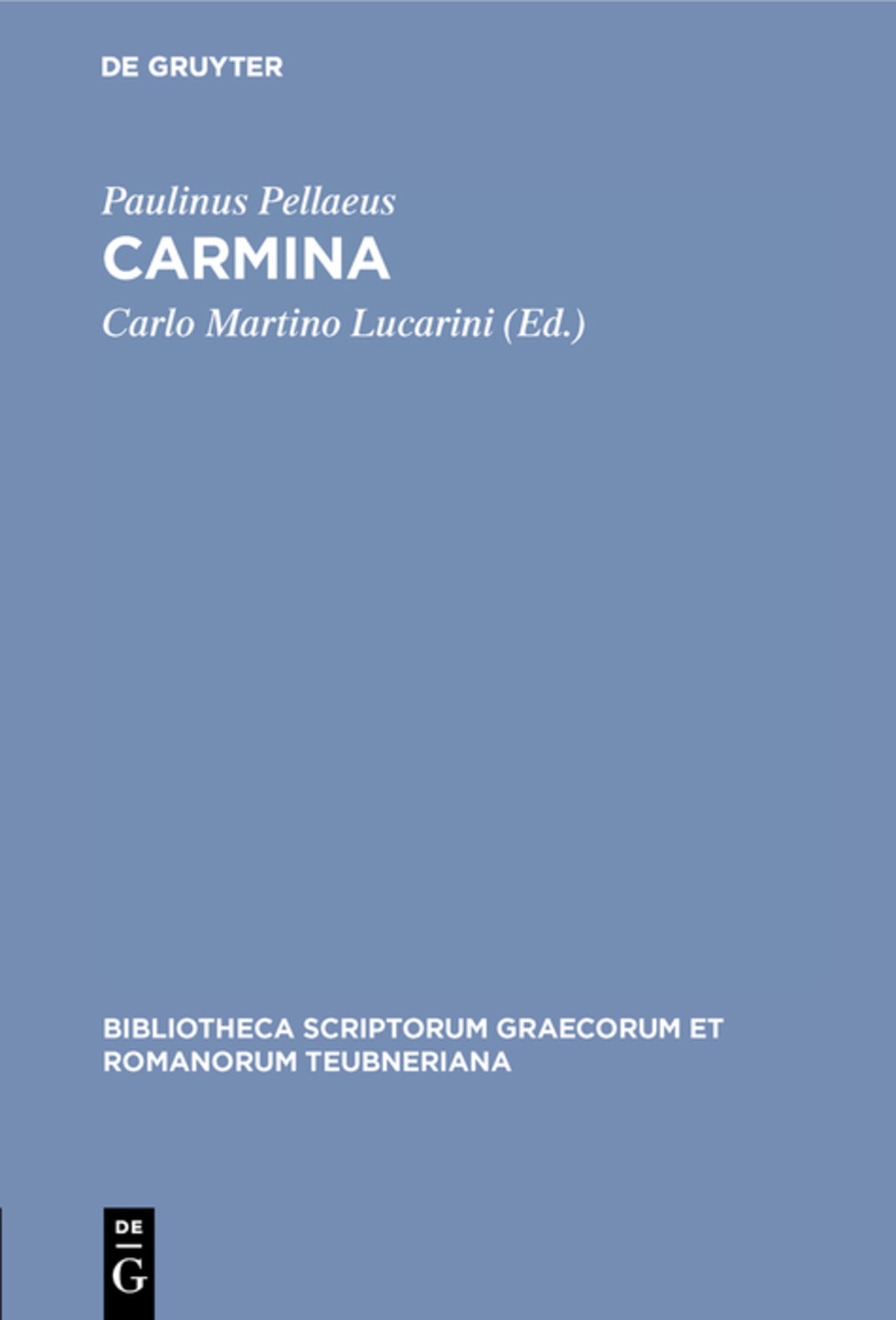 Cover image for Carmina ISBN 9783598713231