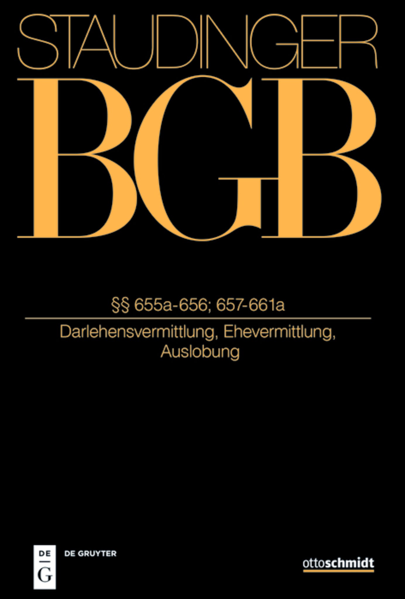 Cover image for §§ 655a-656; 657-661a ISBN 9783805913027