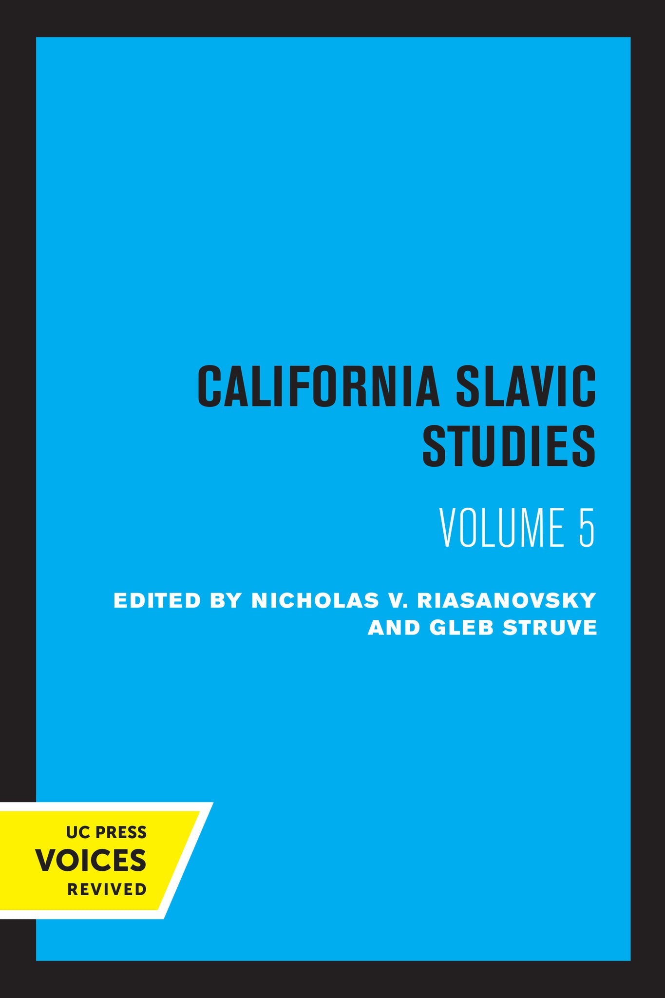 Cover image for California Slavic Studies, Volume V ISBN 9780520367623