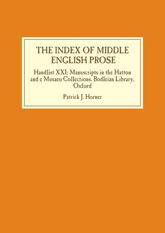 The Index of Middle English Prose