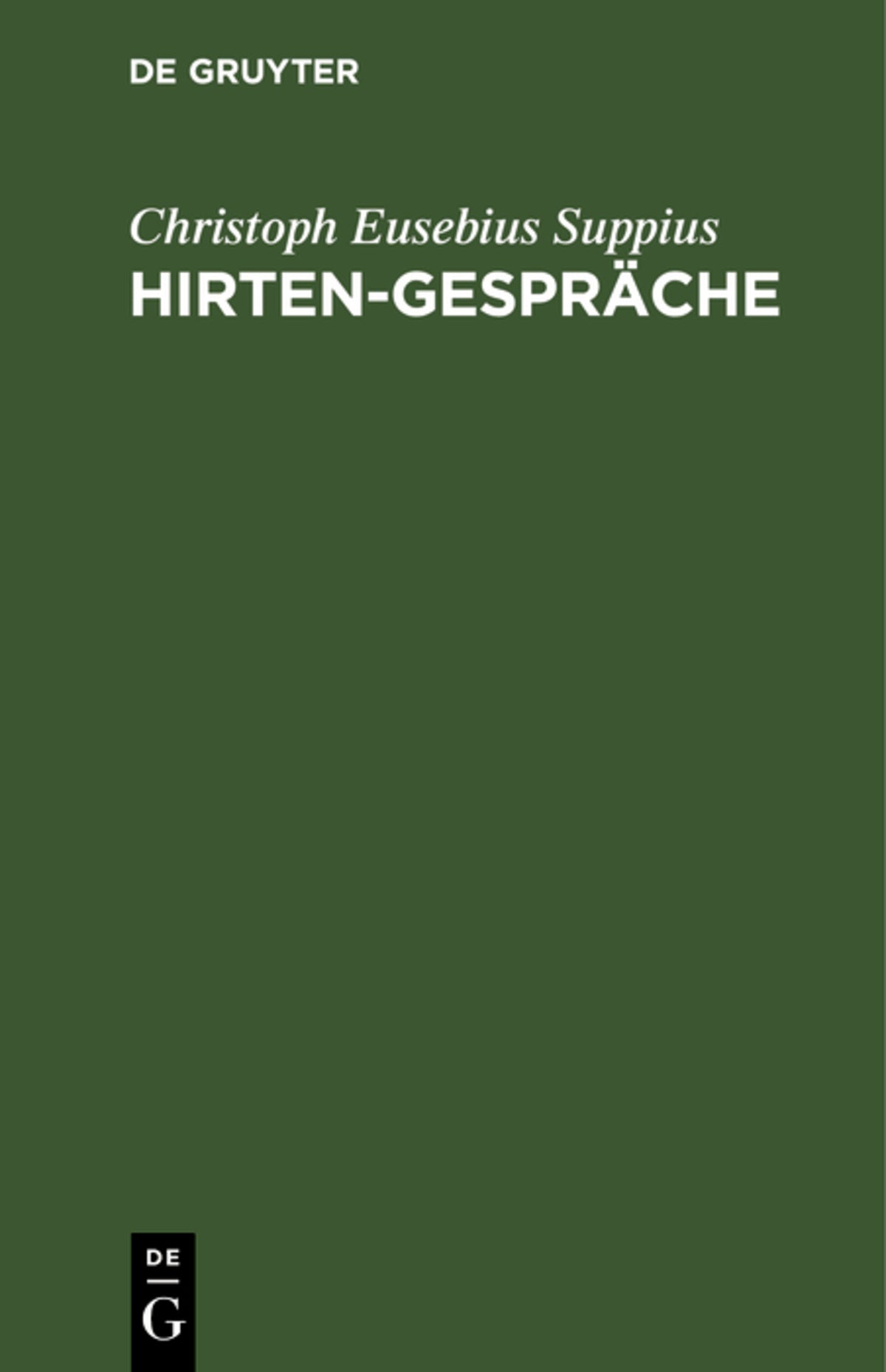 Cover image for Hirten-Gespräche ISBN 9783112466575