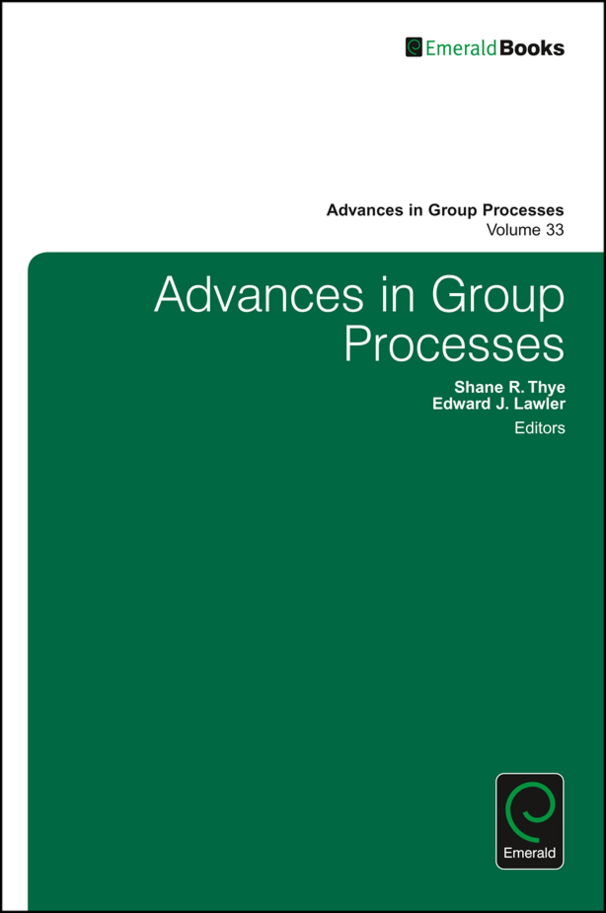 Cover image for Advances in Group Processes ISBN 9781786350428