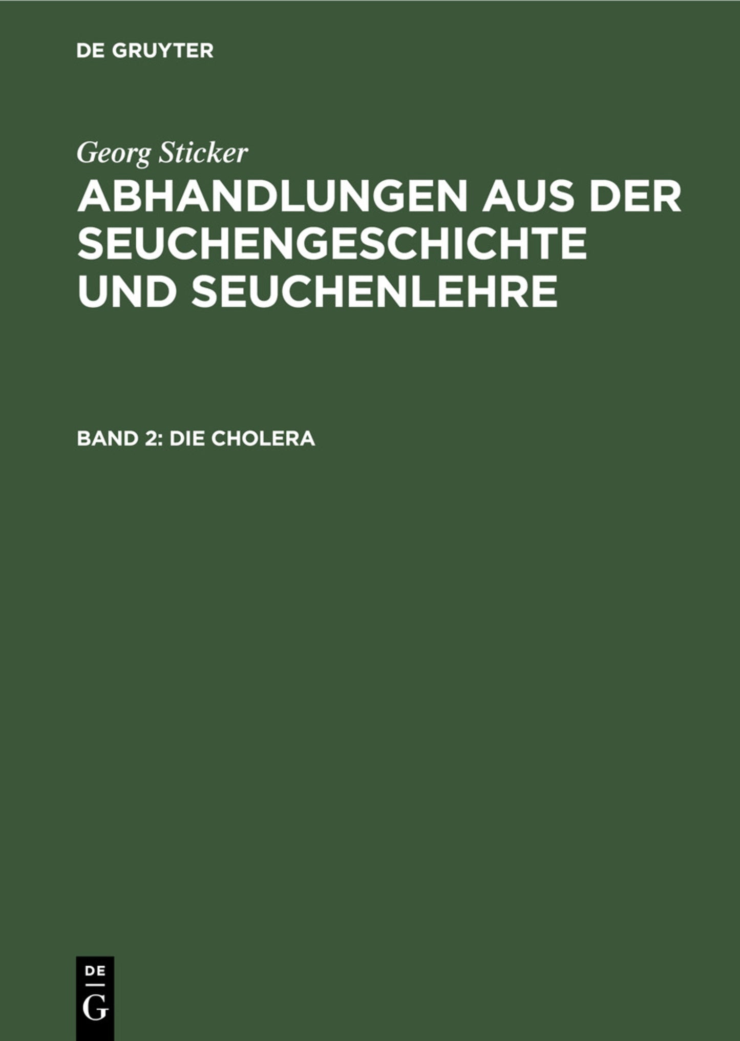 Die Cholera