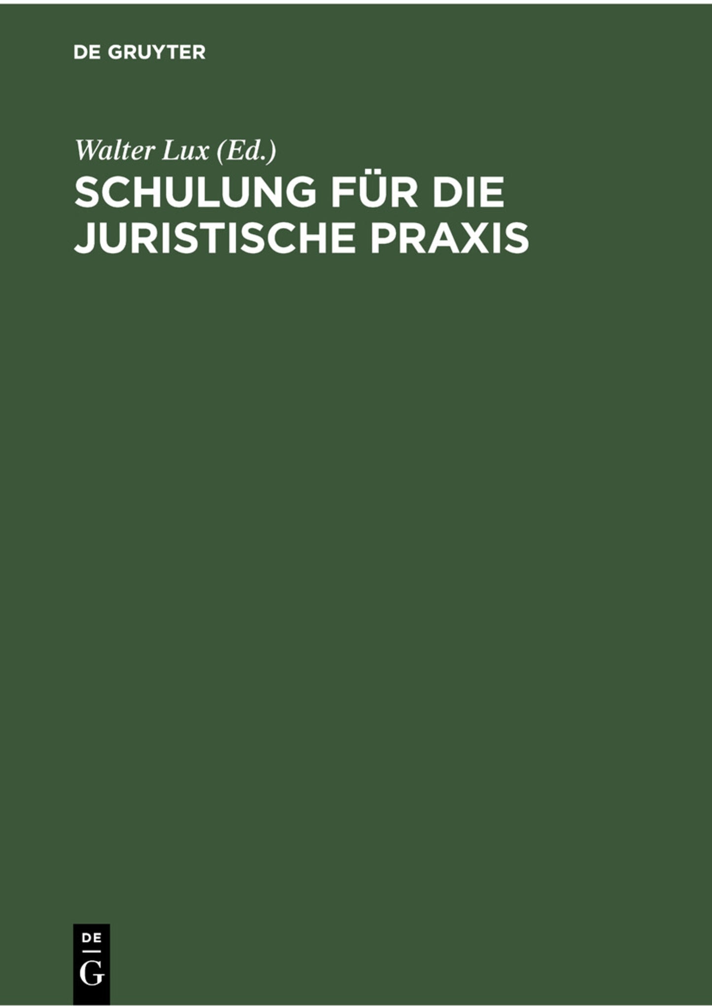 Schulung für die Juristische Praxis