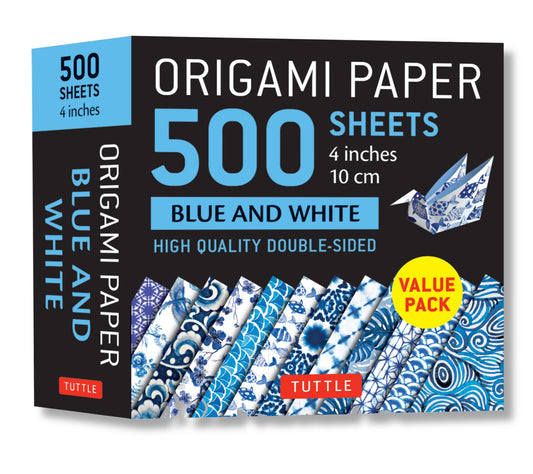 Origami Paper 500 sheets Blue and White 4" (10 cm)