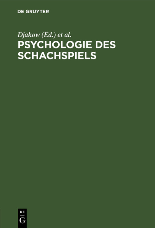 Psychologie des Schachspiels