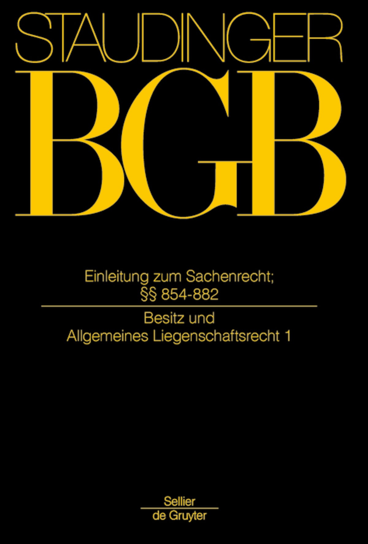 Einleitung zum Sachenrecht; §§ 854-882