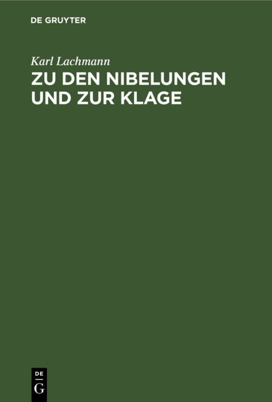 Zu den Nibelungen und zur Klage