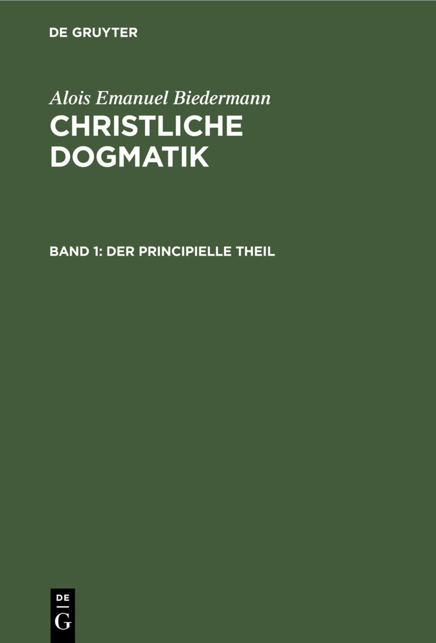 Der principielle Theil