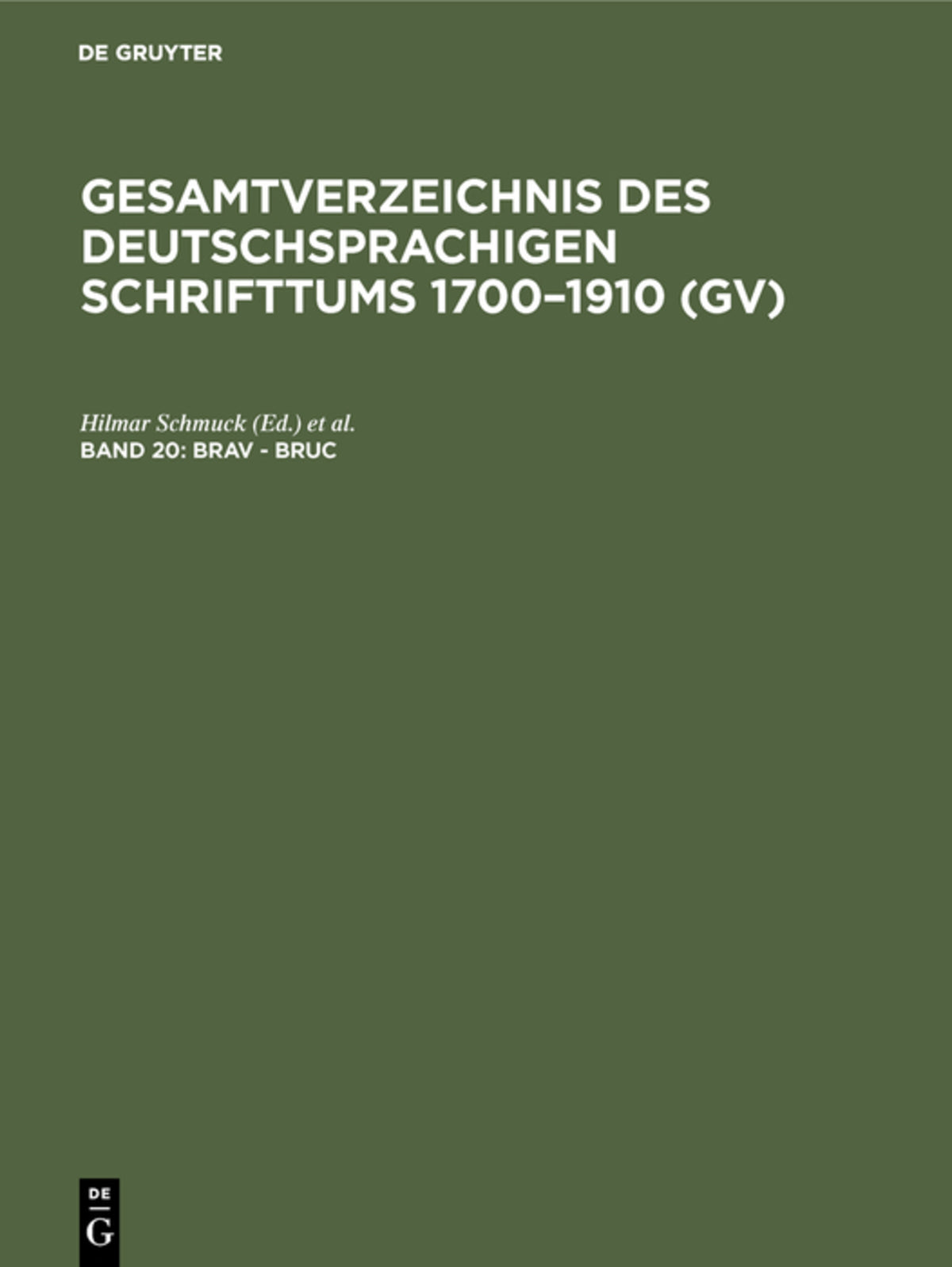 Cover image for Brav - Bruc ISBN 9783111084275