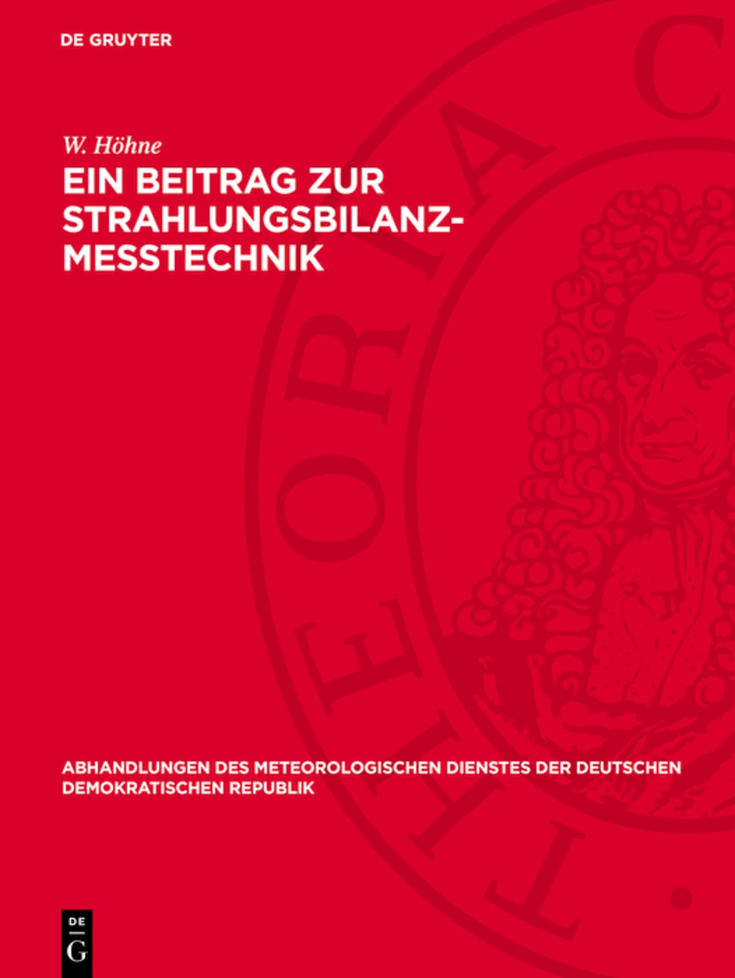 Ein Beitrag zur Strahlungsbilanz-Messtechnik