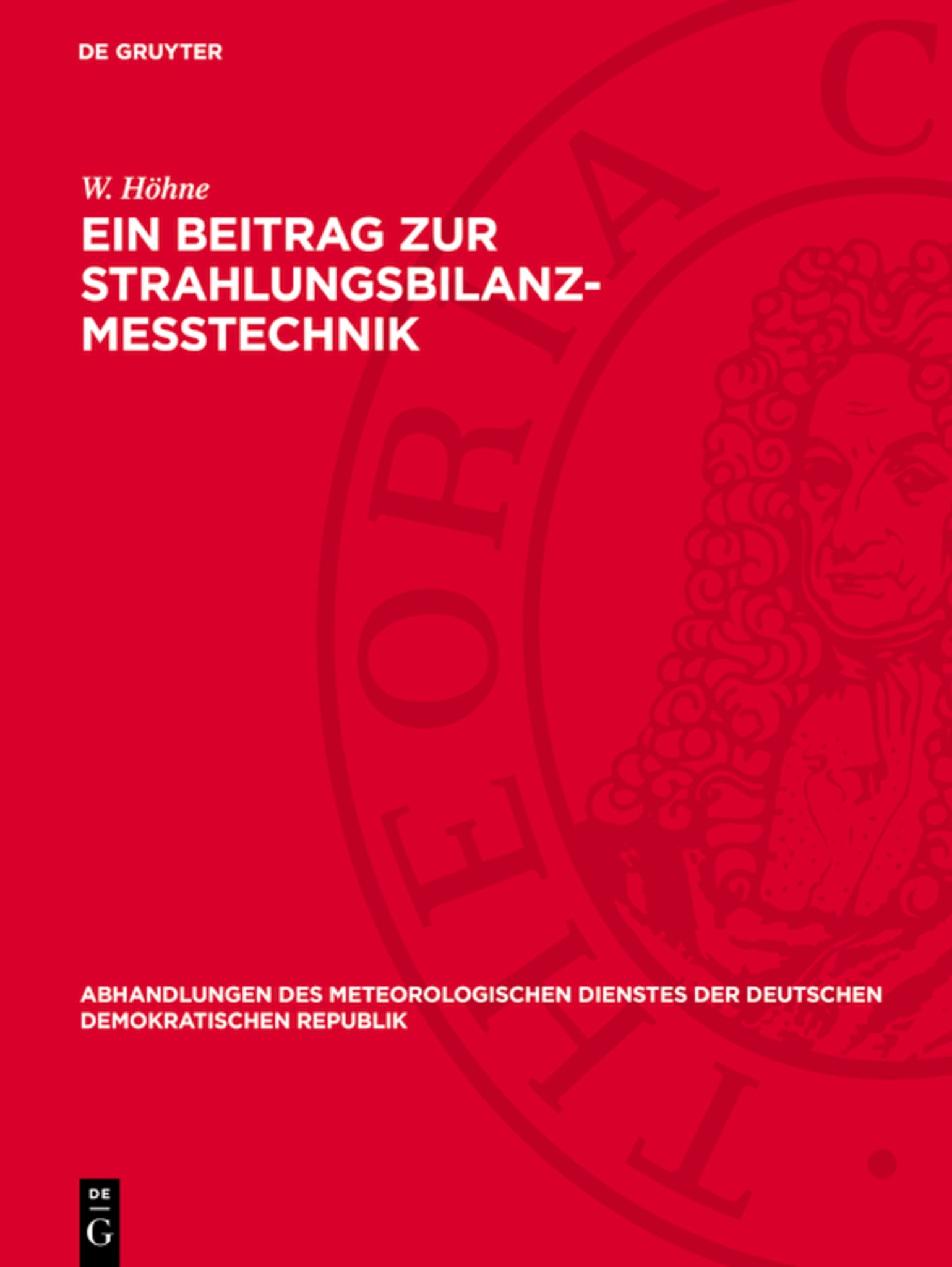 Ein Beitrag zur Strahlungsbilanz-Messtechnik