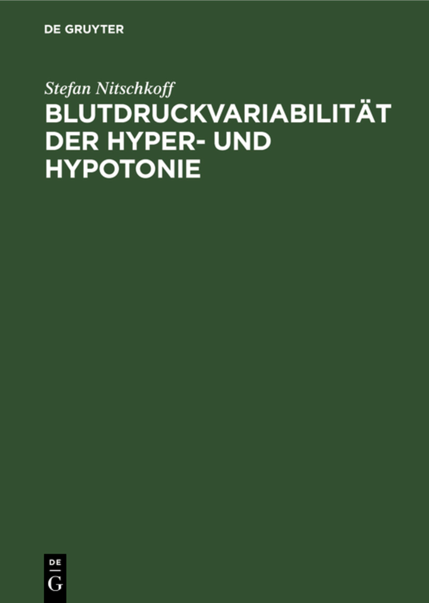 Blutdruckvariabilität der Hyper- und Hypotonie