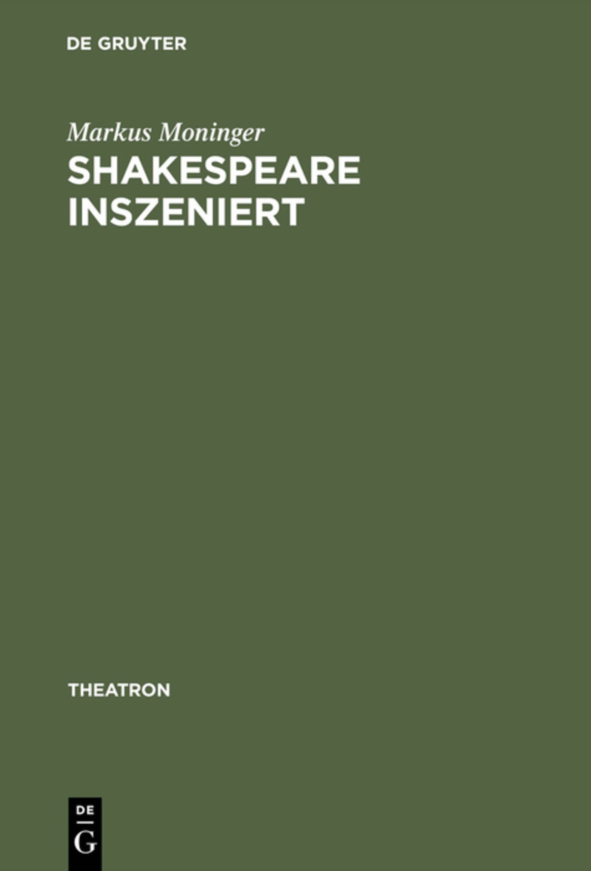 Cover image for Shakespeare inszeniert ISBN 9783484660151