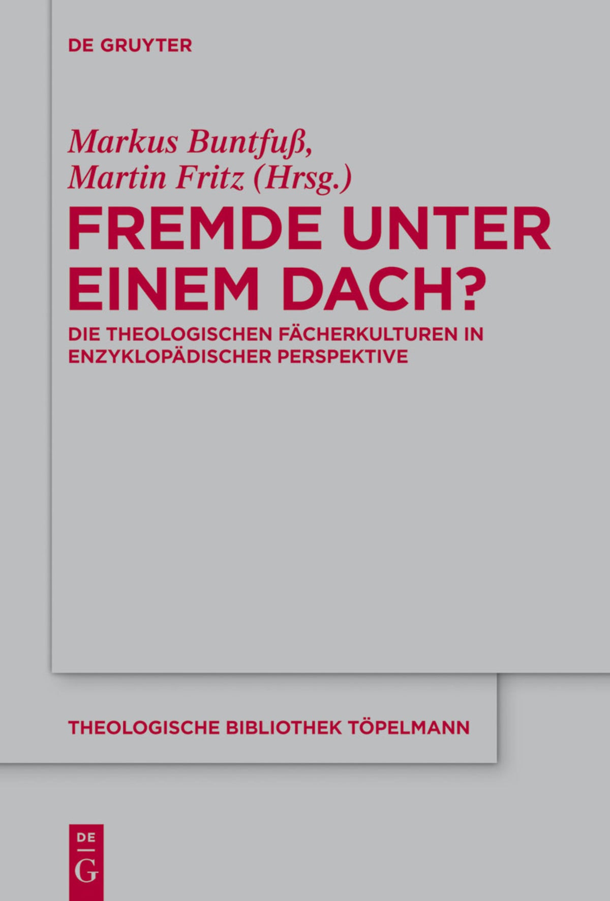 Cover image for Fremde unter einem Dach? ISBN 9783110310856