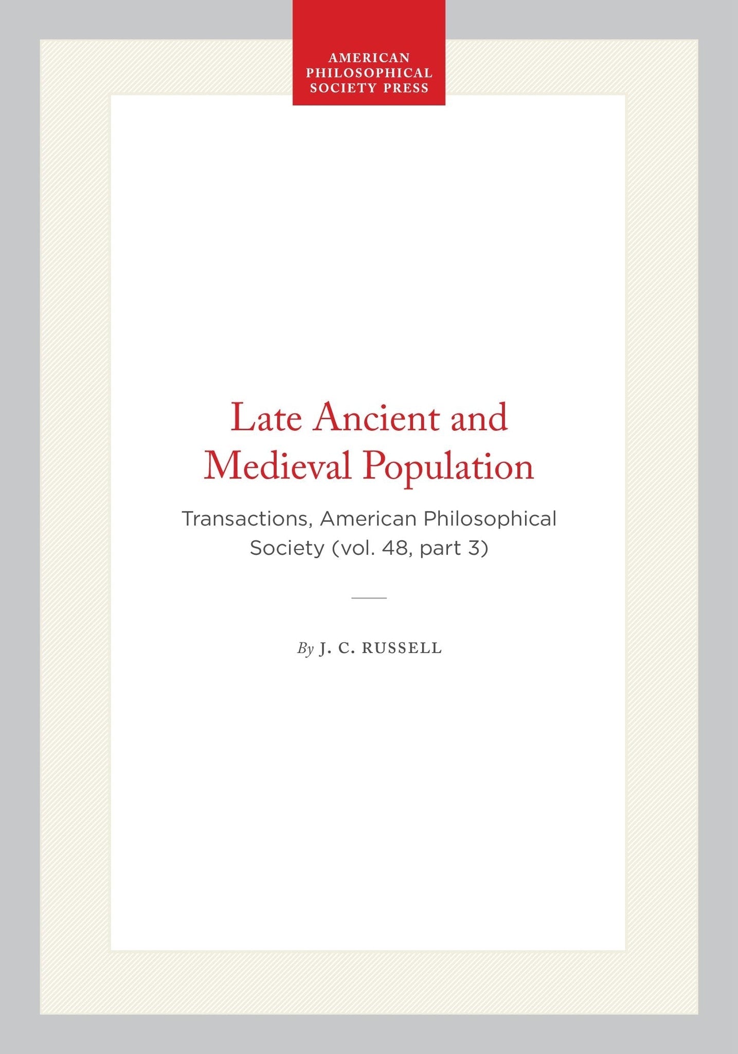 Late Ancient and Medieval Population