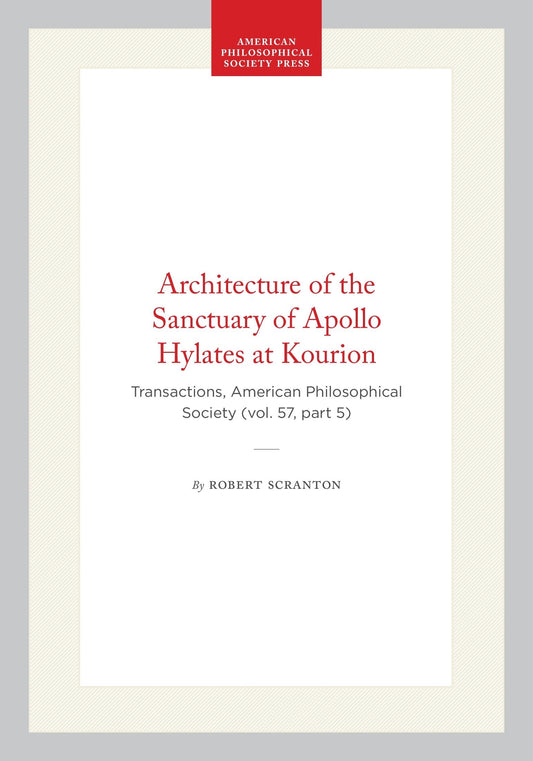 Architecture of the Sanctuary of Apollo Hylates at Kourion