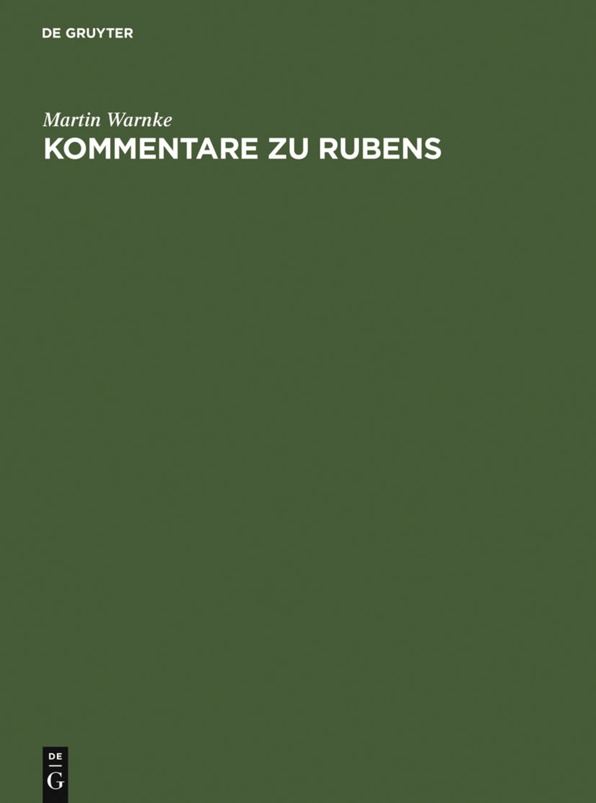 Cover image for Kommentare zu Rubens ISBN 9783111136943