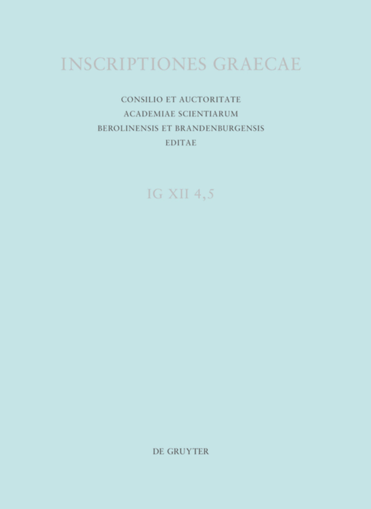 Inscriptiones Calymnae et insularum Calymniarum