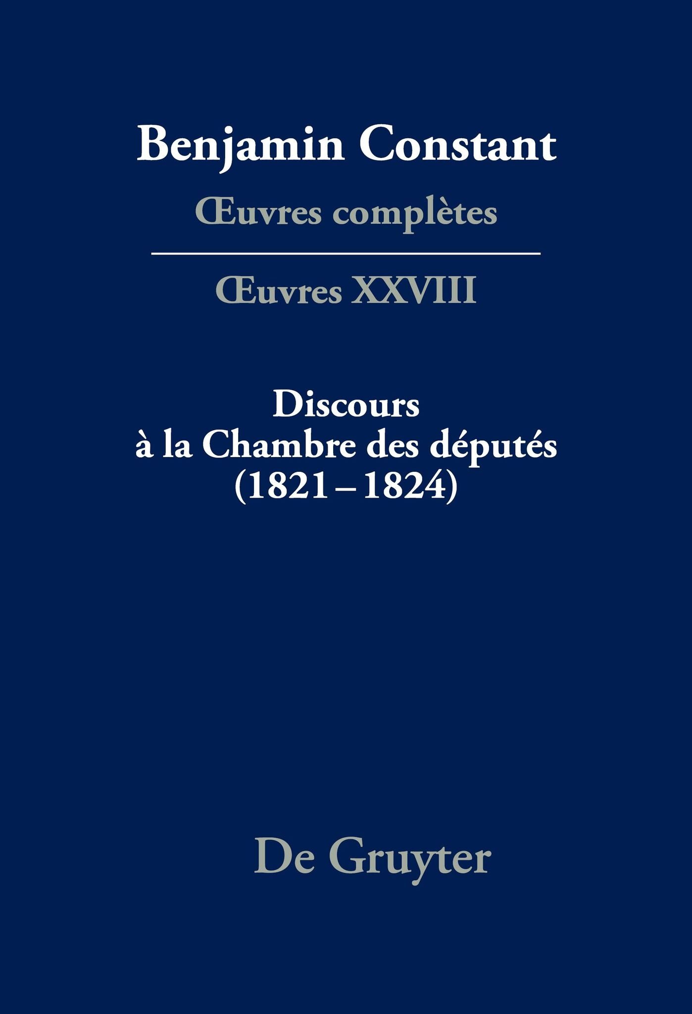 Discours à la Chambre des députés (1820–1821)