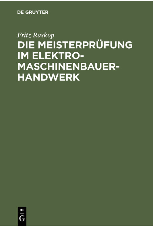 Die Meisterprüfung im Elektro-Maschinenbauer-Handwerk