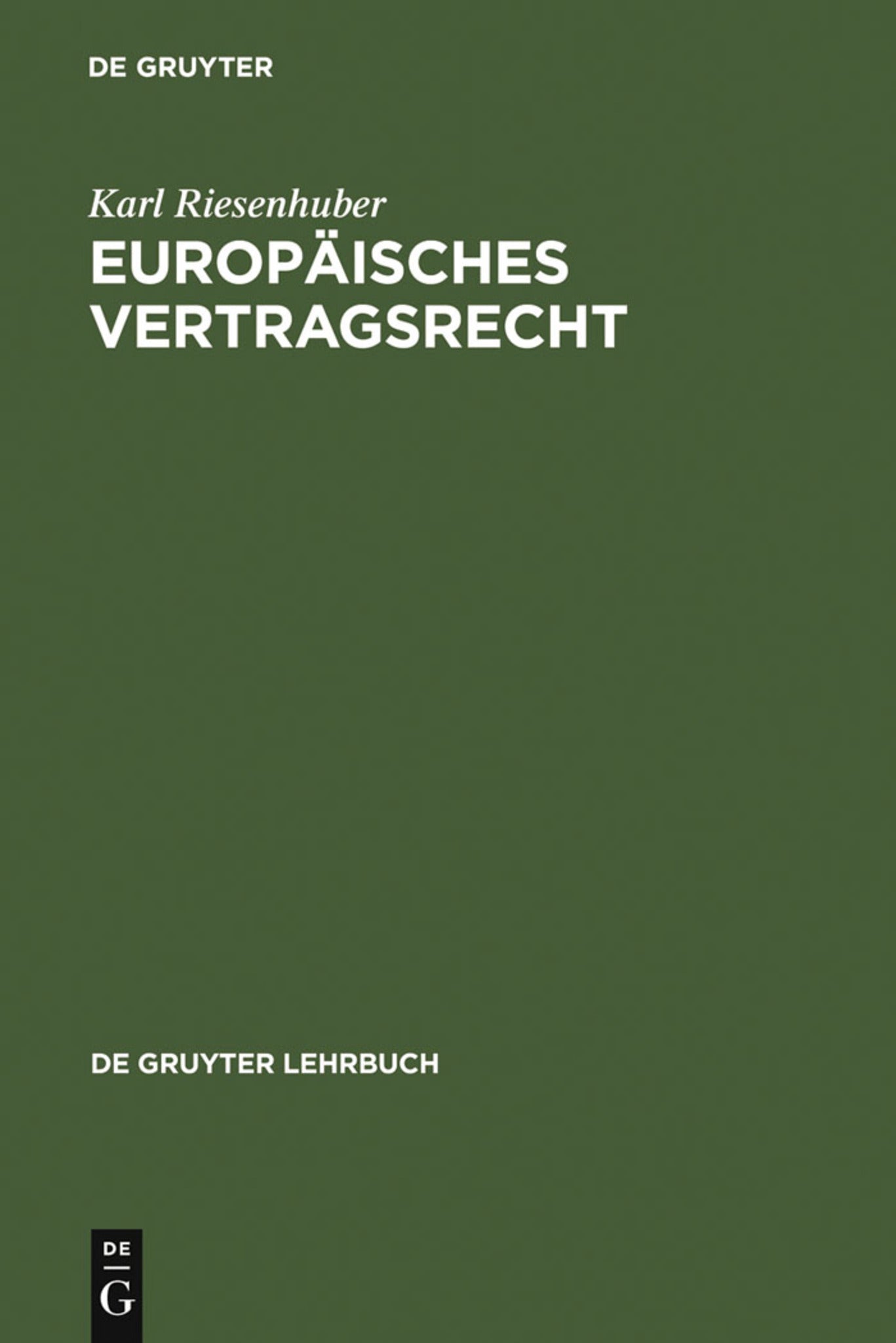 Cover image for Europäisches Vertragsrecht ISBN 9783899493306