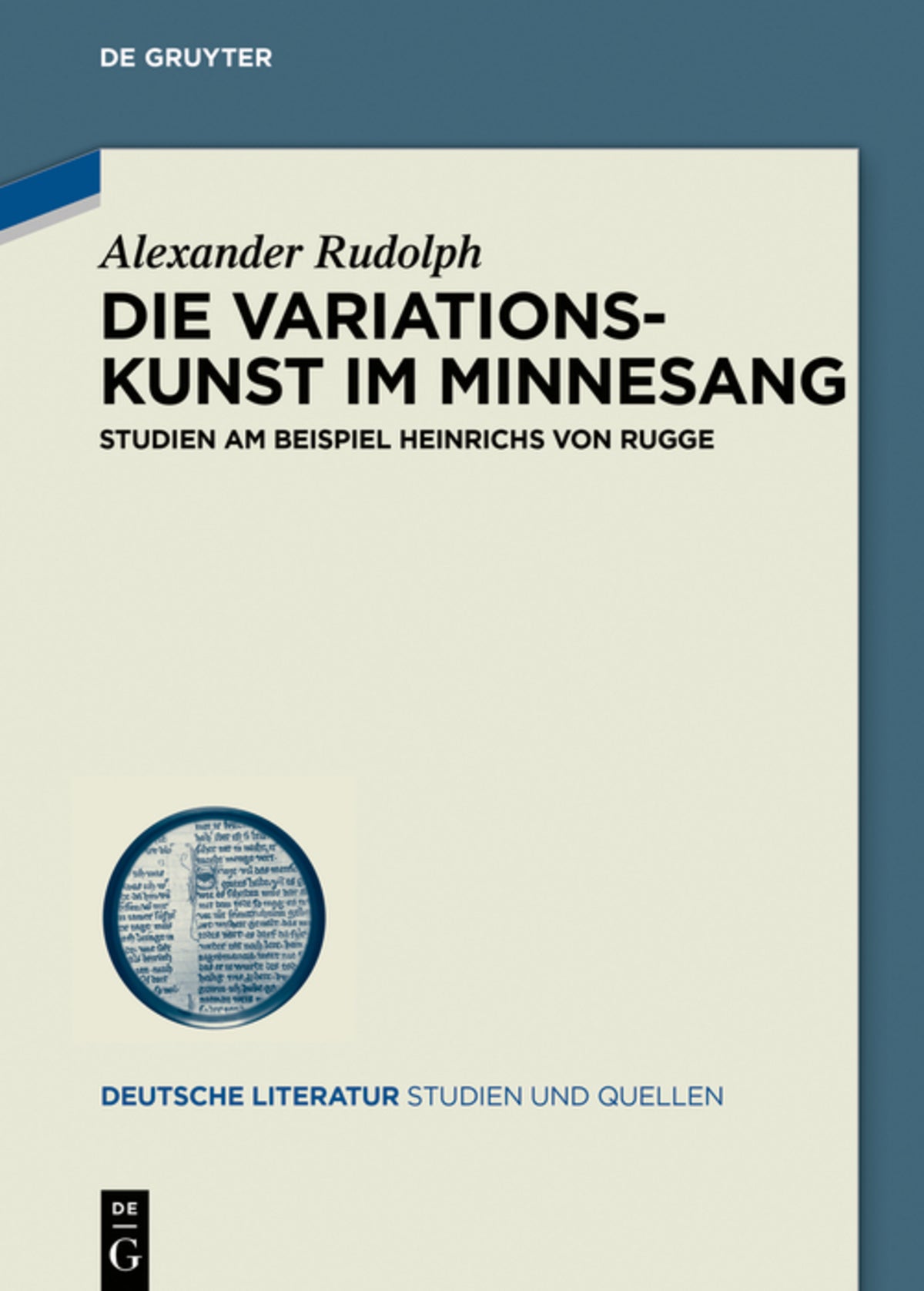 Cover image for Die Variationskunst im Minnesang ISBN 9783110602197