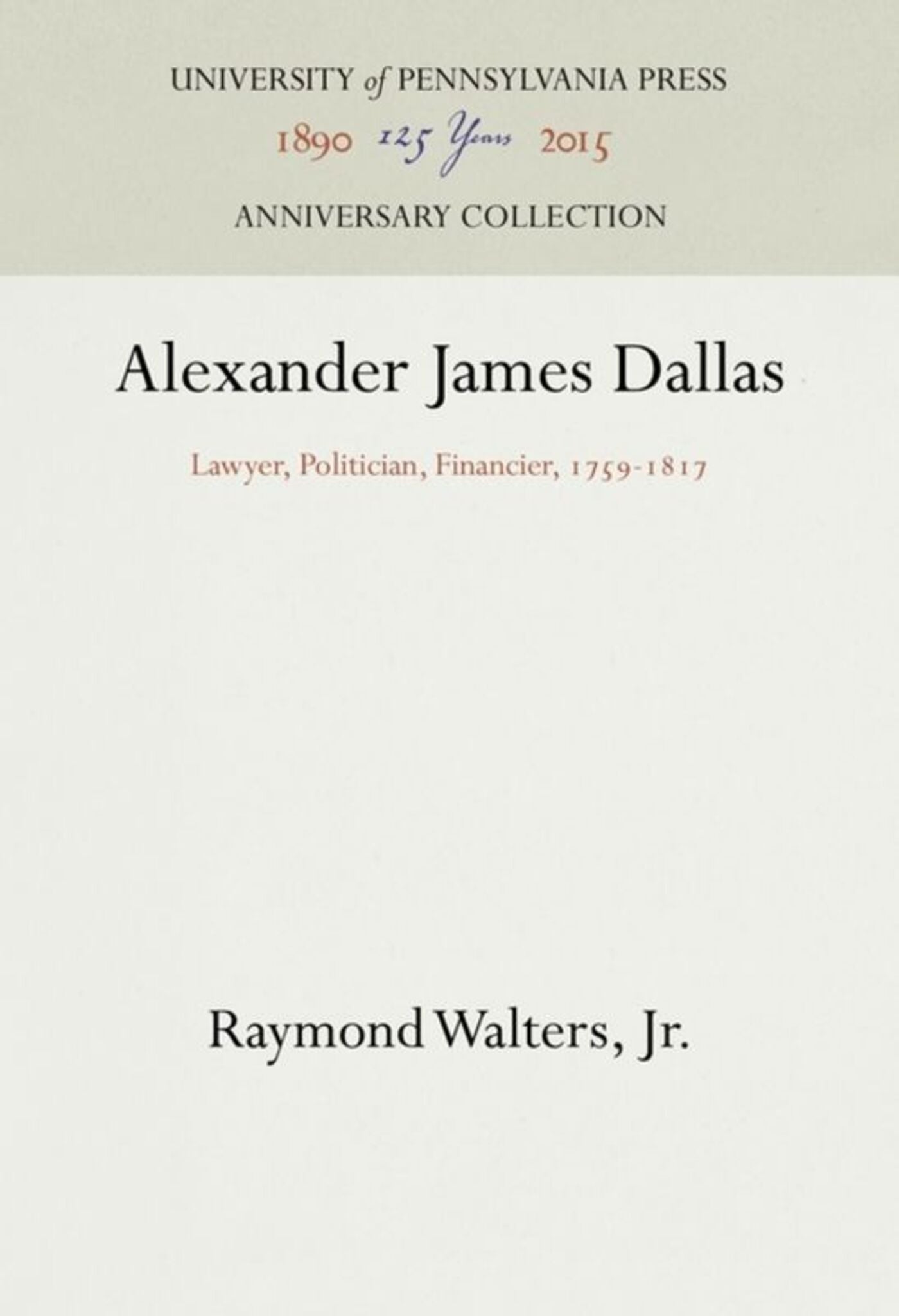 Cover image for Alexander James Dallas ISBN 9781512813906