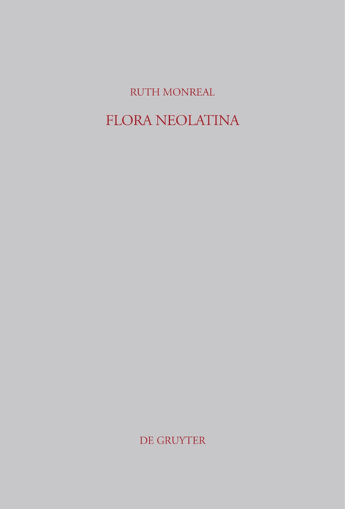 Cover image for Flora Neolatina ISBN 9783110217612