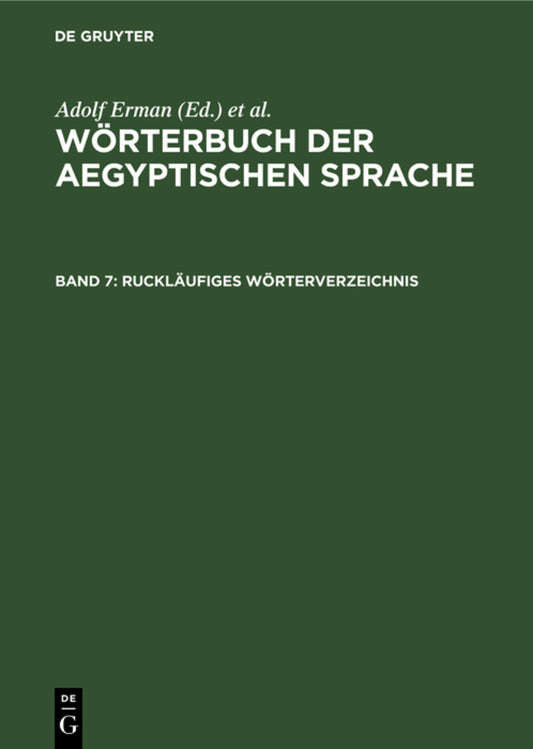 Ruckläufiges Wörterverzeichnis