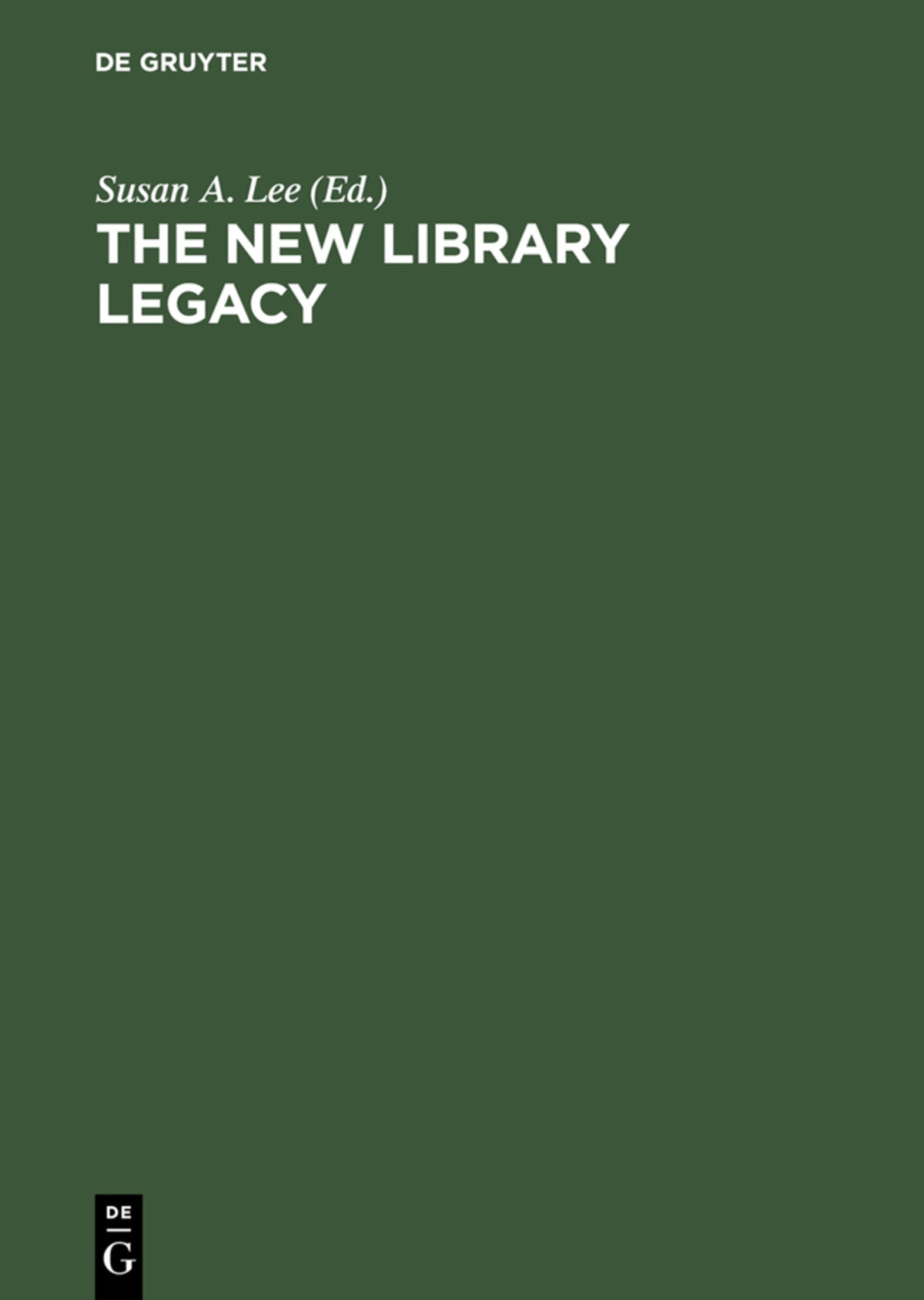 Cover image for The New Library Legacy ISBN 9783598113895