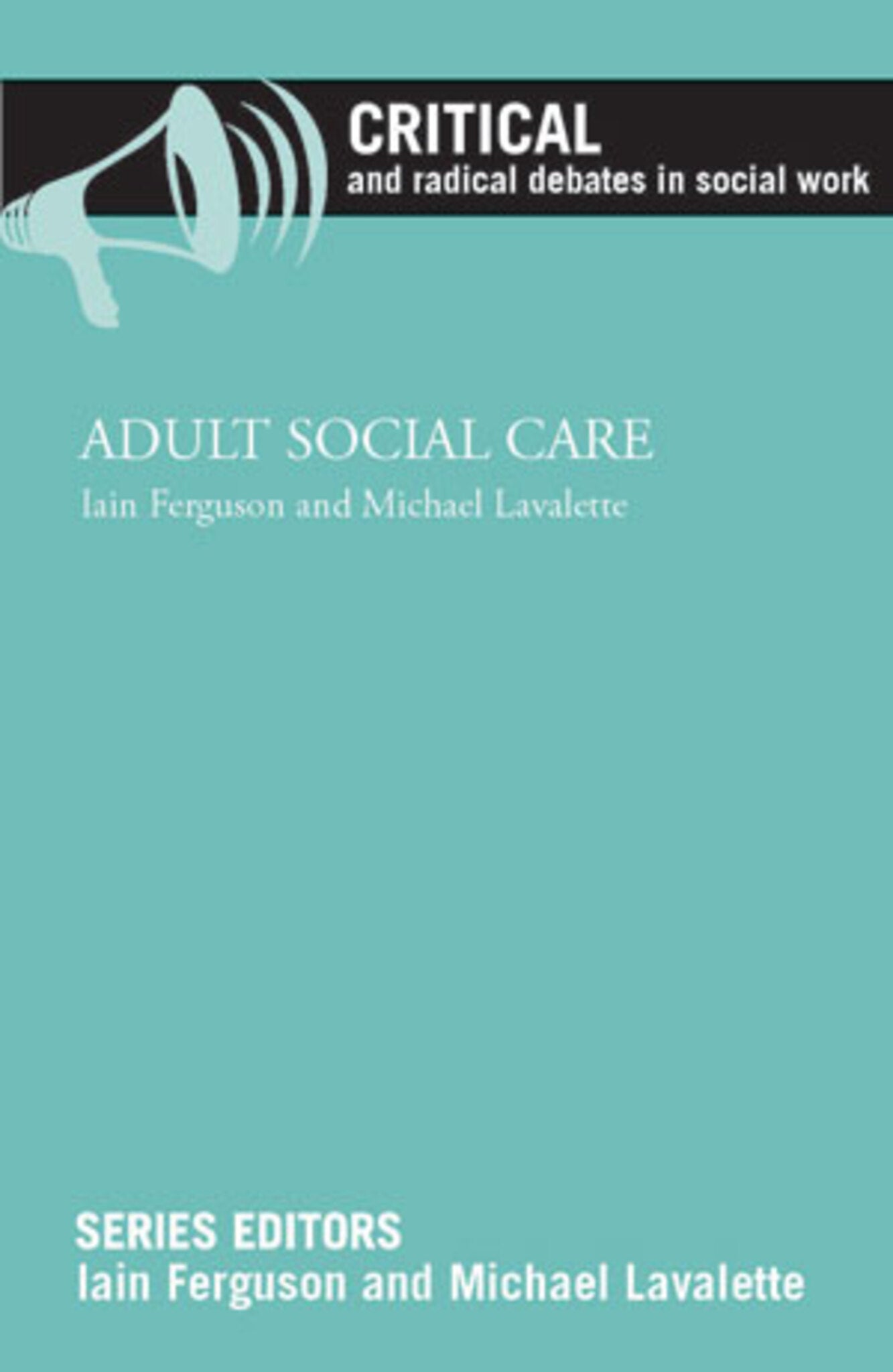 Cover image for Adult Social Care ISBN 9781447316169