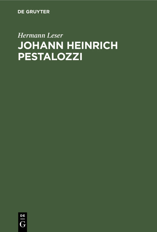 Johann Heinrich Pestalozzi