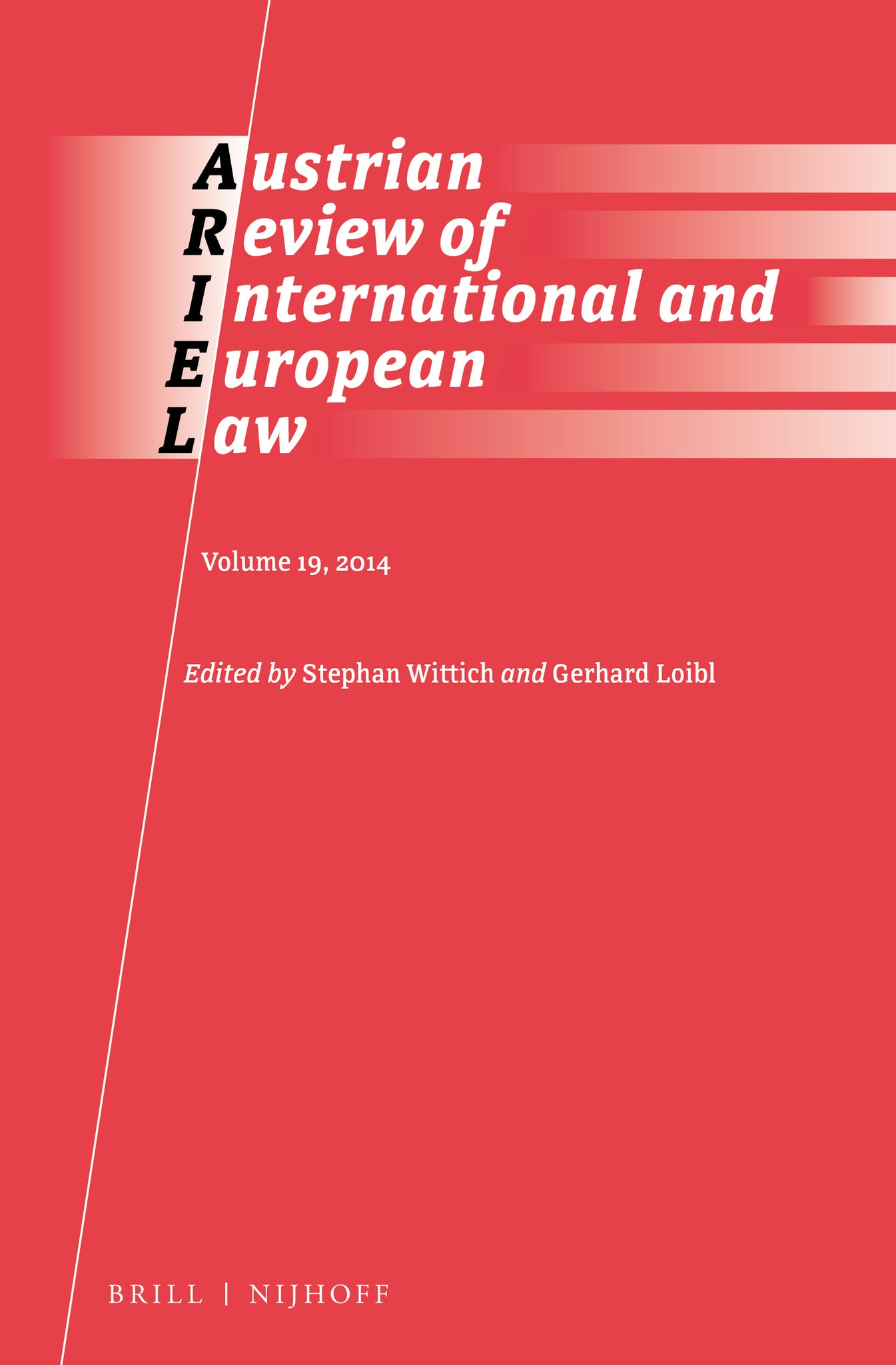 Austrian Review of International and European Law, Volume 19 (2014)