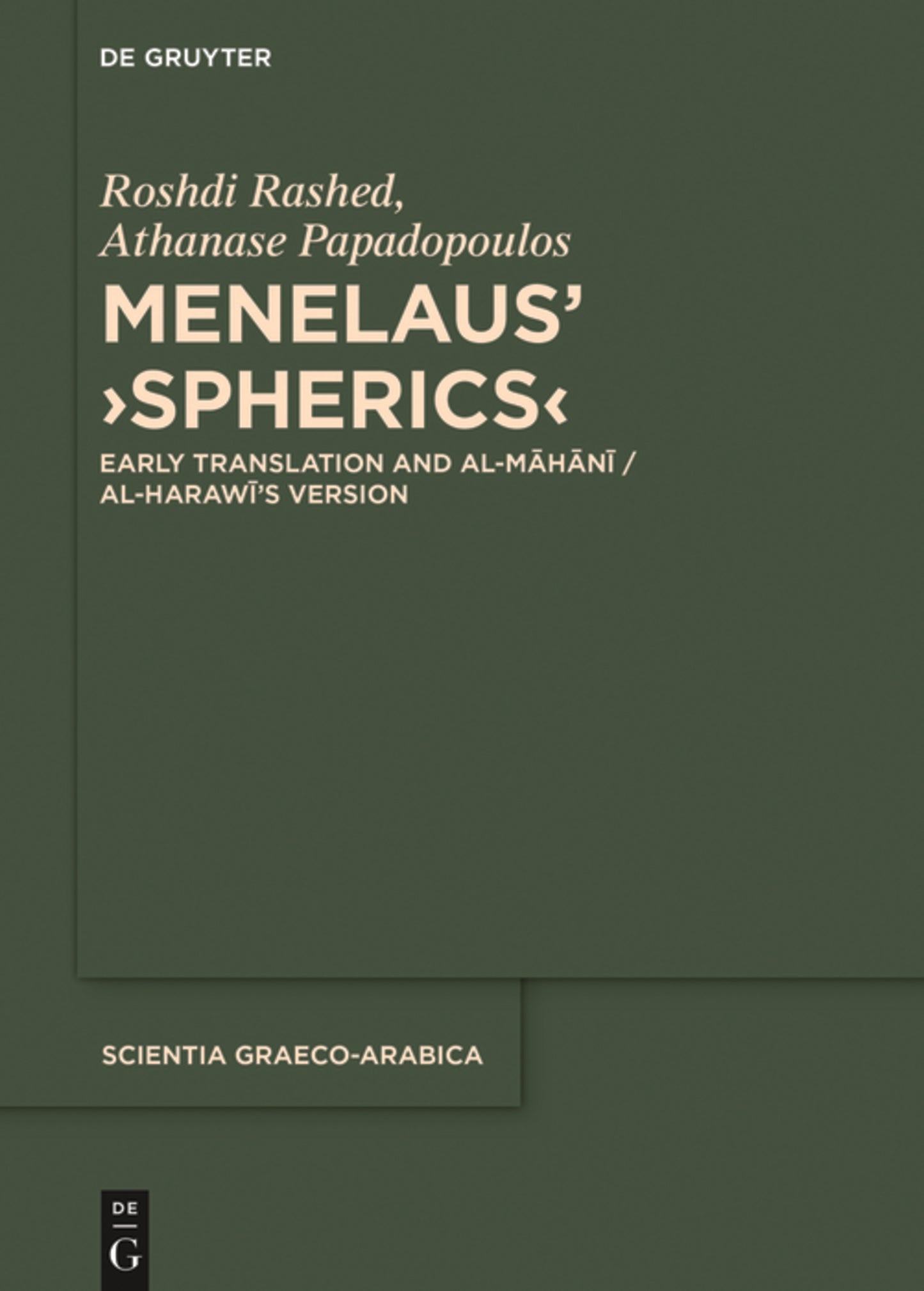 Menelaus' ›Spherics‹