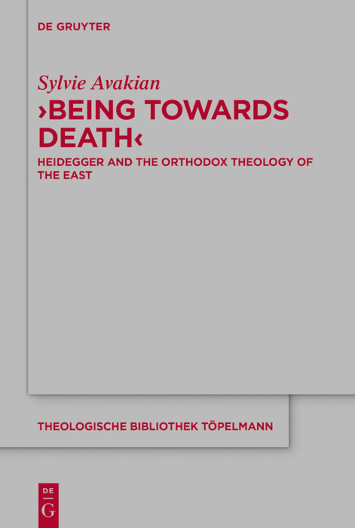 Cover image for ‘Being Towards Death’ ISBN 9783110705331