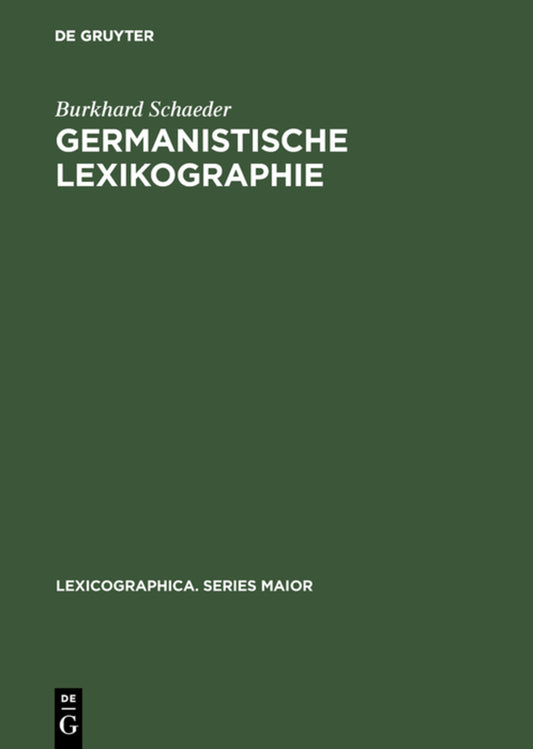 Germanistische Lexikographie