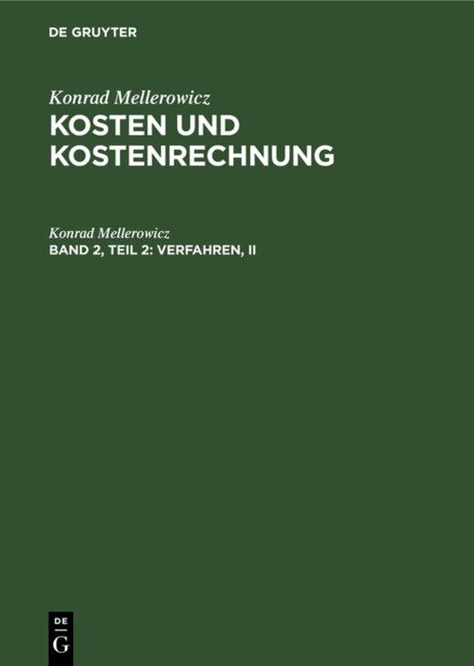 Verfahren, II