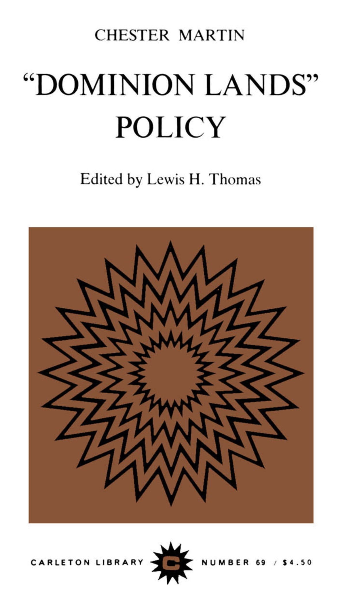 Cover image for Dominion Lands Policy ISBN 9780771097690
