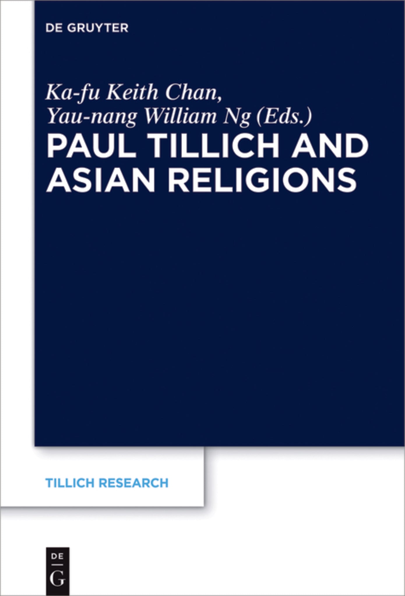 Cover image for Paul Tillich and Asian Religions ISBN 9783110494846