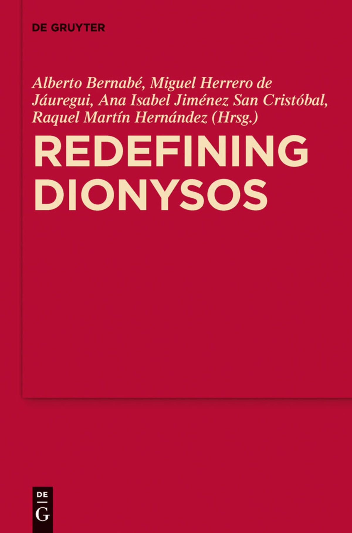 Cover image for Redefining Dionysos ISBN 9783110300918