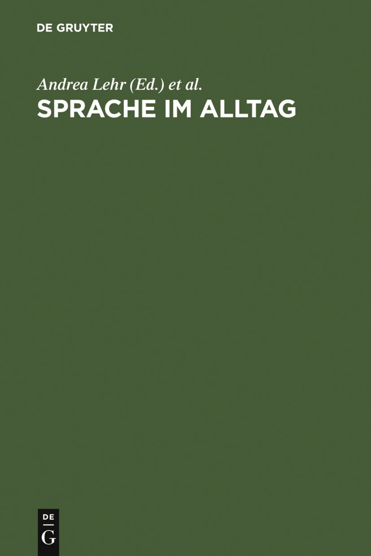 Cover image for Sprache im Alltag ISBN 9783110164565