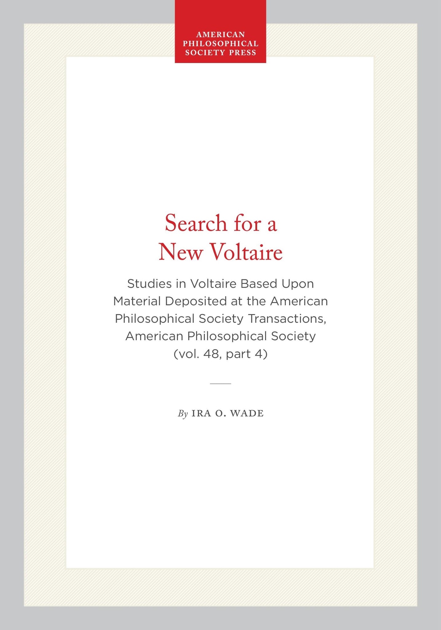 Search for a New Voltaire
