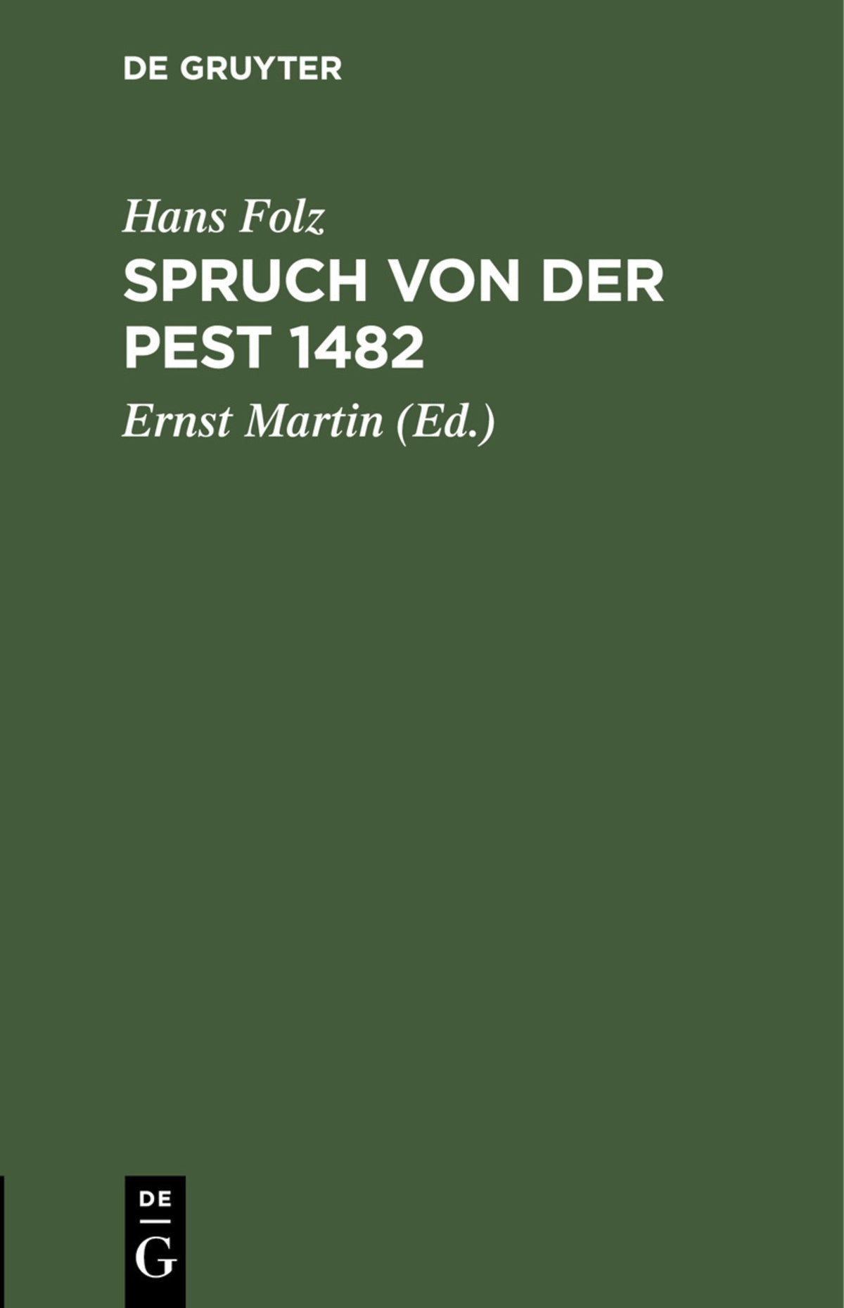 Spruch von der Pest 1482