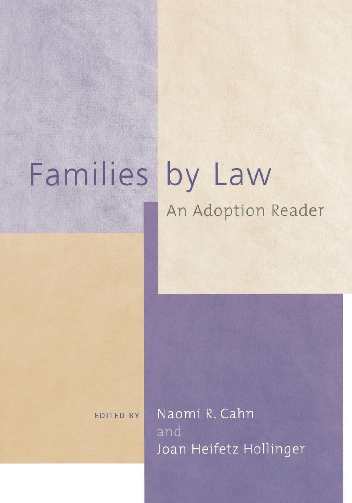 Cover image for Families by Law ISBN 9780814715901