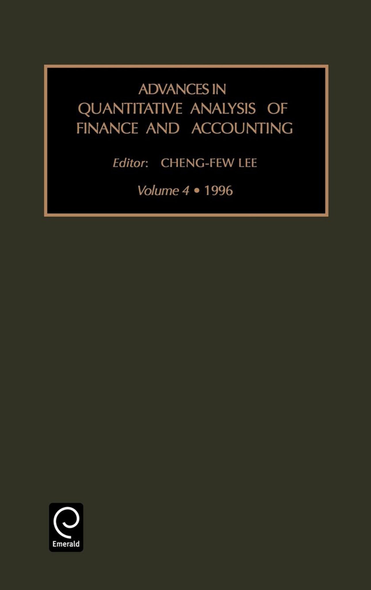 Advances in quantitative analysis of finance and accounting