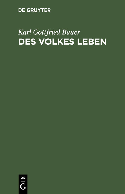 Des Volkes Leben