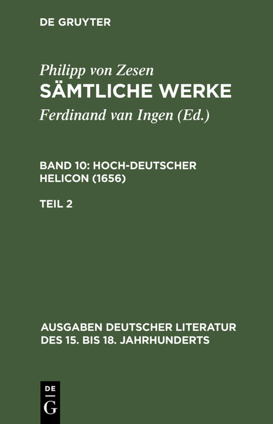 Deutscher Helikon. Zweiter Teil